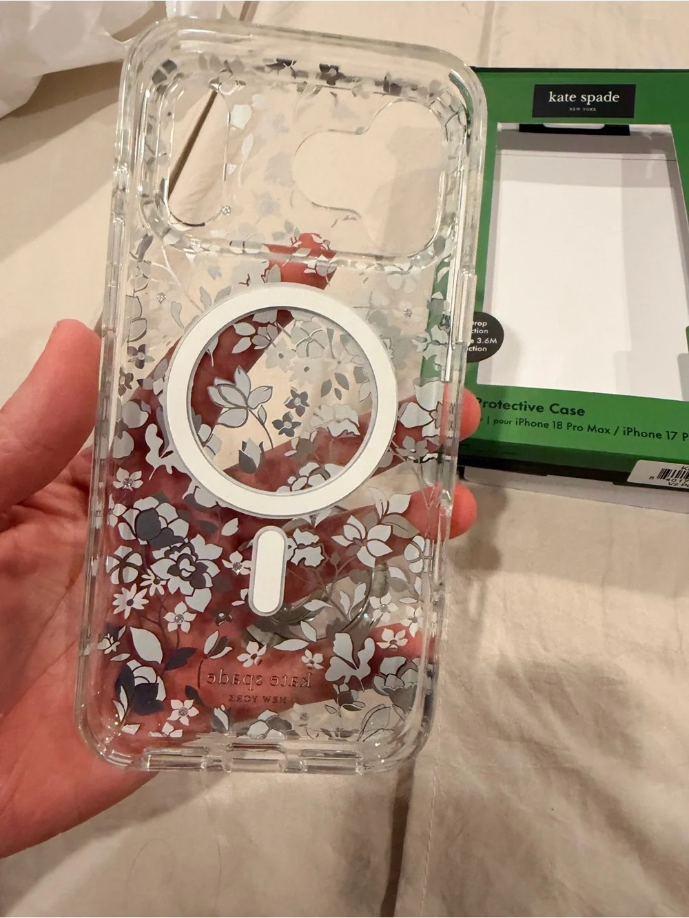 Kate Spade iPhone 17 Pro Max Case w/magsafe ring stand